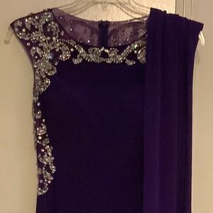 Purple evening dress